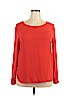 Ann Taylor LOFT 100% Polyester Orange Long Sleeve Blouse Size XL - photo 1