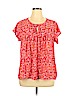 Gap Outlet 100% Polyester Pink Short Sleeve Blouse Size XL - photo 1