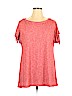 Max Studio Red Short Sleeve Top Size XL - photo 1