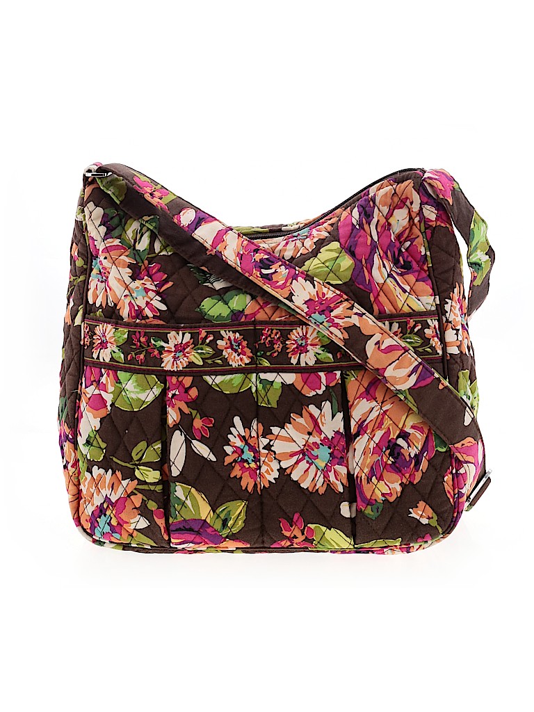 Vera Bradley Floral Brown Crossbody Bag One Size 61 off thredUP