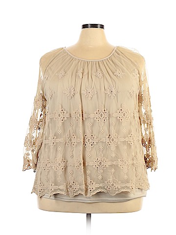 Ultra Pink 3/4 Sleeve Blouse (view 1)