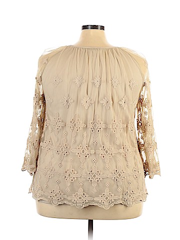 Ultra Pink 3/4 Sleeve Blouse (view 2)