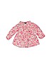 American Living 100% Cotton Print Pink Long Sleeve Blouse 3-6 MO / 6 MO - photo 1