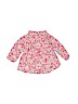 American Living 100% Cotton Print Pink Long Sleeve Blouse 3-6 MO / 6 MO - photo 2