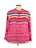 a.n.a. A New Approach 100% Polyester Pink Long Sleeve Blouse Size 3X - photo 1