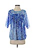 MICHAEL Michael Kors Blue Short Sleeve Blouse Size P (petite) - photo 1