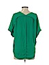 Lush 100% Polyester Green Short Sleeve Blouse Size S - photo 2