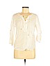 Maeve by Anthropologie 100% Linen White Long Sleeve Blouse Size 8 - photo 1