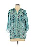 Covington 100% Polyester Blue 3/4 Sleeve Blouse Size L (petite) - photo 1