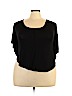 Ambiance Apparel 100% Rayon Black Short Sleeve Top Size 3X - photo 1