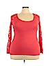 Ambiance Apparel Pink Long Sleeve Top Size 3X - photo 1