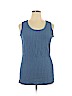 Davina Blue Sleeveless Blouse Size 16 - photo 1