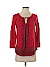 Lucky Brand Red 3/4 Sleeve Top Size S - photo 1