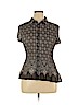Apt. 9 100% Polyester Gray Short Sleeve Blouse Size XL - photo 1