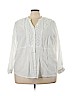 Tantrums 100% Cotton White Long Sleeve Top Size 3X - photo 1