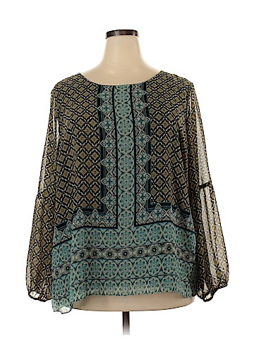 Sharagano Long Sleeve Blouse (view 1)