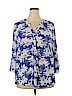 C.D. Daniels Blue Long Sleeve Top Size 2X - photo 1