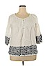 Jones New York White 3/4 Sleeve Blouse Size XL - photo 1