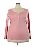 a.n.a. A New Approach Pink Long Sleeve Henley Size XXL - photo 1