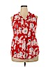 Assorted Brands 100% Polyester Red Sleeveless Top Size XL - photo 1