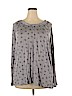 Jaclyn Smith Gray Long Sleeve Top Size 2X - photo 1