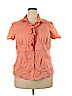 Lane Bryant Outlet 100% Cotton Pink Short Sleeve Blouse Size 20 - photo 1