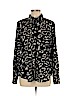 H&M 100% Polyester Black Long Sleeve Button-Down Shirt Size 10 - photo 1