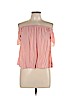 One Clothing 100% Rayon Pink Short Sleeve Blouse Size L - photo 1