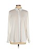 H&M 100% Polyester White Long Sleeve Button-Down Shirt Size 10 - photo 1