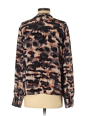 BCBGMAXAZRIA Long Sleeve Silk Top (view 2)