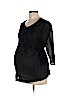 Old Navy - Maternity 100% Cotton Black 3/4 Sleeve Blouse Size L - photo 1