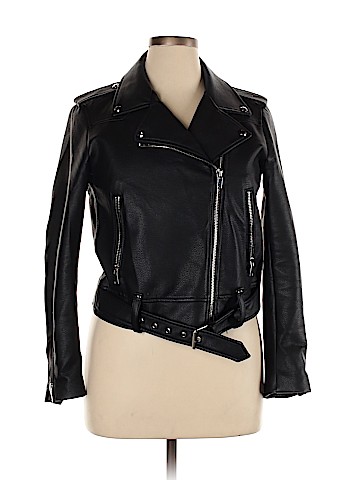 Zara Basic Faux Leather Jacket (view 1)