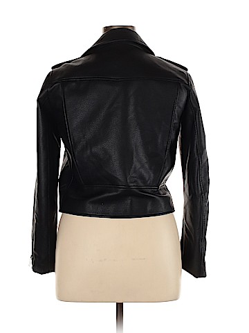 Zara Basic Faux Leather Jacket (view 2)