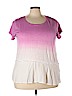 Style&Co 100% Cotton Pink Short Sleeve T-Shirt Size 3X - photo 1
