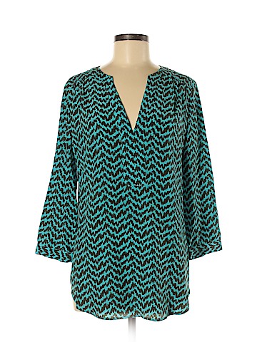 Elie Tahari Long Sleeve Silk Top (view 1)