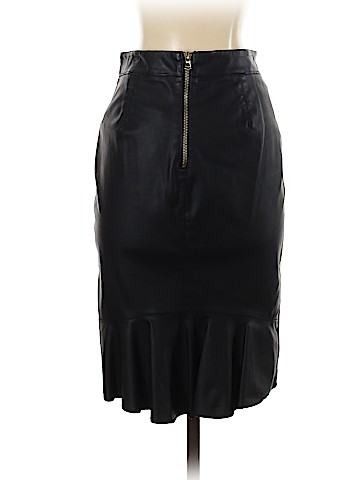 Zara Faux Leather Skirt (view 2)
