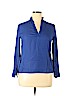 Assorted Brands Blue Long Sleeve Blouse Size XXL - photo 1