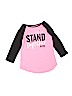 Justice 100% Cotton Graphic Pink 3/4 Sleeve T-Shirt Size 12 - photo 1