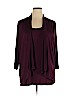 Jaclyn Smith Burgundy Long Sleeve Top Size XL - photo 1