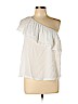 Jolt 100% Rayon White Short Sleeve Top Size L - photo 1