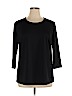 Doncaster 100% Polyester Black 3/4 Sleeve Blouse Size 1X - photo 1