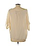 Francesca's 100% Polyester Tan Short Sleeve Blouse Size L - photo 2
