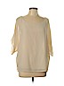 Francesca's 100% Polyester Tan Short Sleeve Blouse Size L - photo 1
