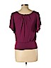 Decree 100% Rayon Burgundy Short Sleeve Top Size L - photo 2