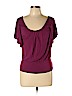 Decree 100% Rayon Burgundy Short Sleeve Top Size L - photo 1