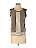 Ann Taylor LOFT 100% Polyester Tan Short Sleeve Blouse Size XS (petite) - photo 1