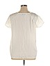 Old Navy 100% Polyester Ivory Short Sleeve Blouse Size XL - photo 2