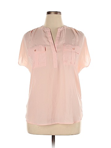 INC International Concepts Short Sleeve Blouse (view 1)