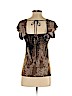 BCBGMAXAZRIA Tan Short Sleeve Top Size S - photo 2