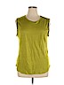 Ann Taylor LOFT 100% Linen Green Sleeveless Blouse Size XL - photo 1
